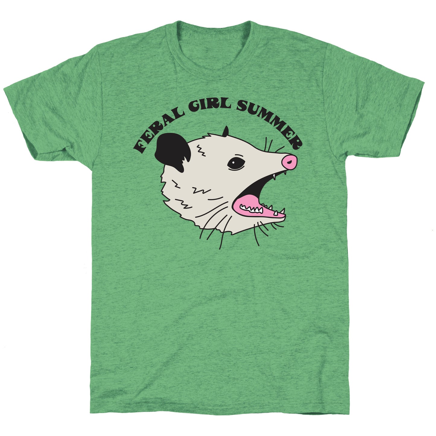 Feral Girl Summer Opossum Unisex Triblend Tee