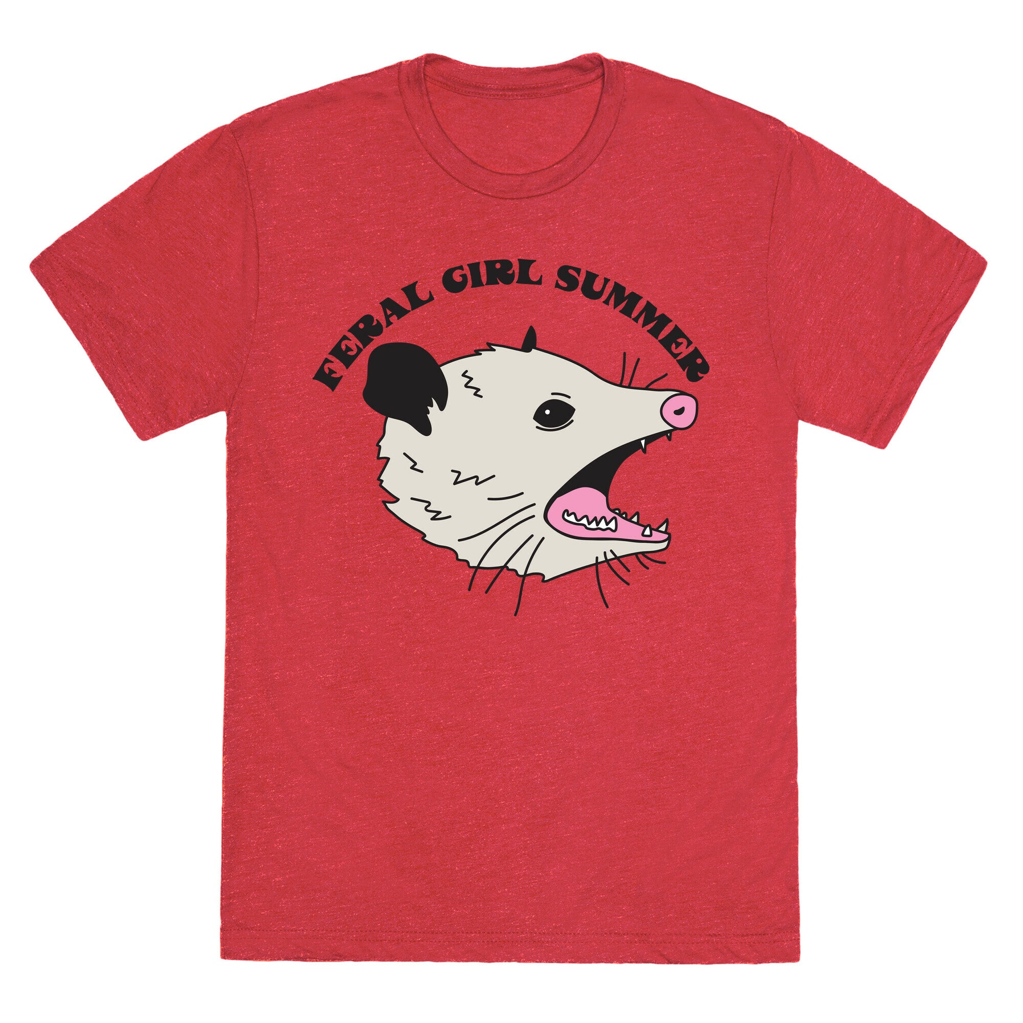 Feral Girl Summer Opossum Unisex Triblend Tee