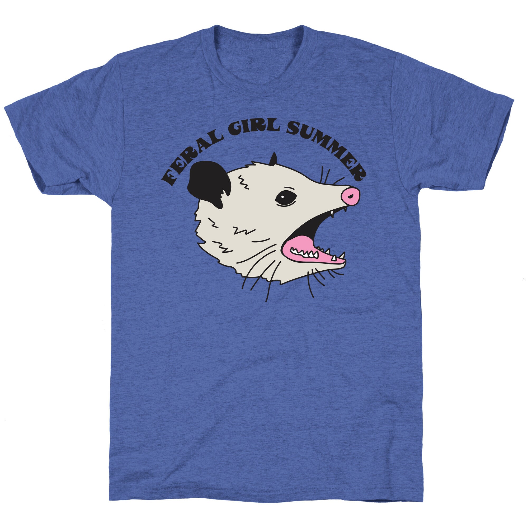 Feral Girl Summer Opossum Unisex Triblend Tee
