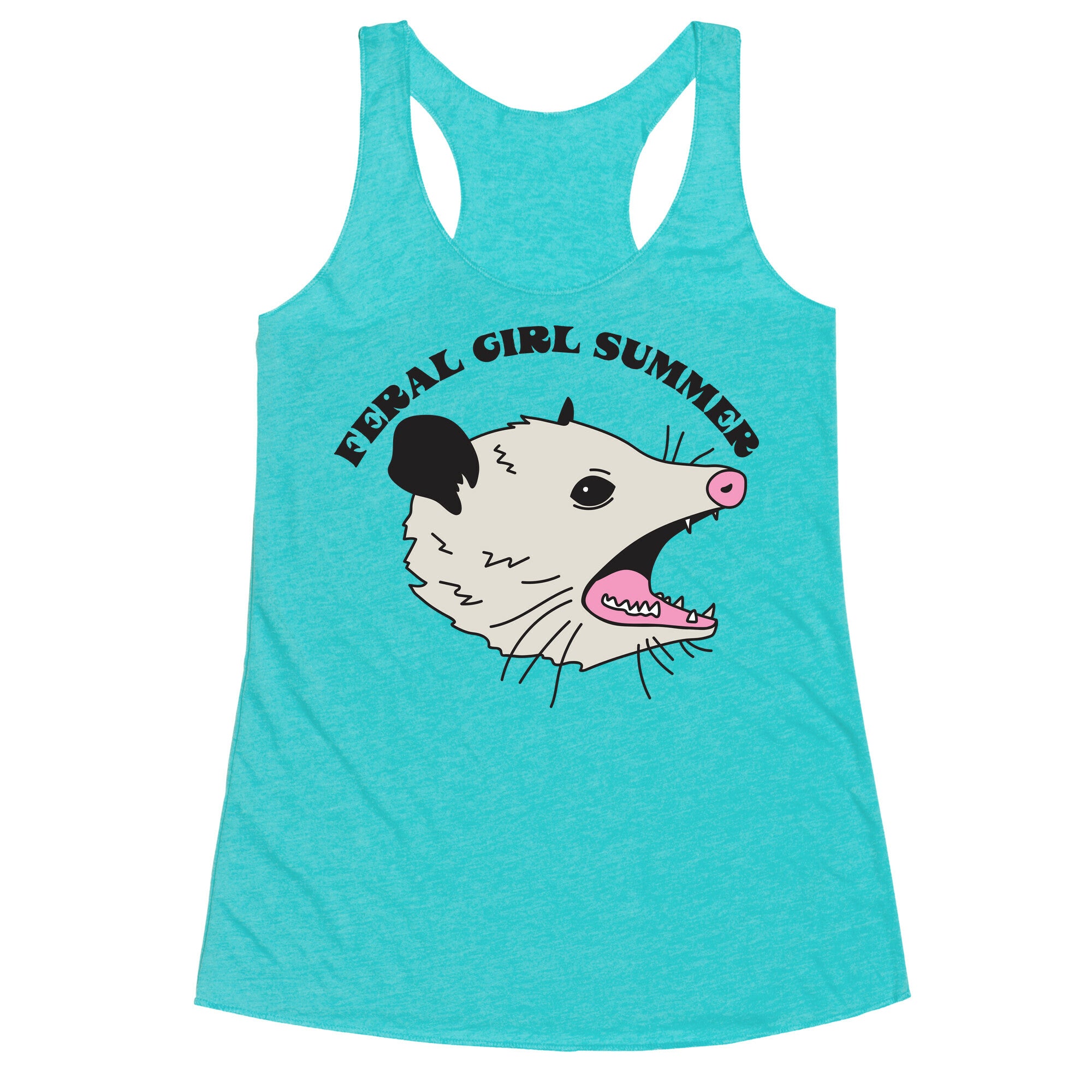 Feral Girl Summer Opossum Racerback Tank