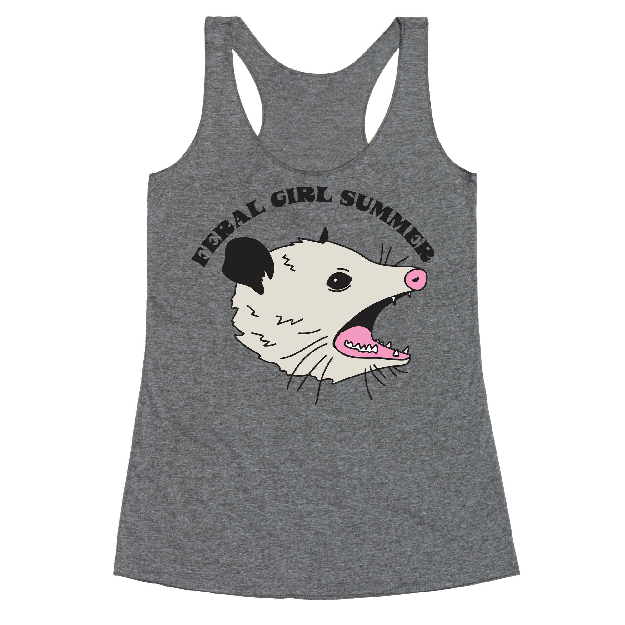 Feral Girl Summer Opossum Racerback Tank