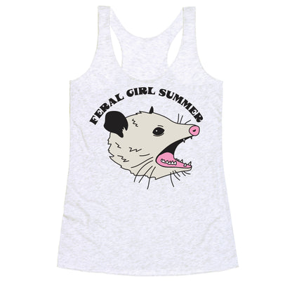 Feral Girl Summer Opossum Racerback Tank