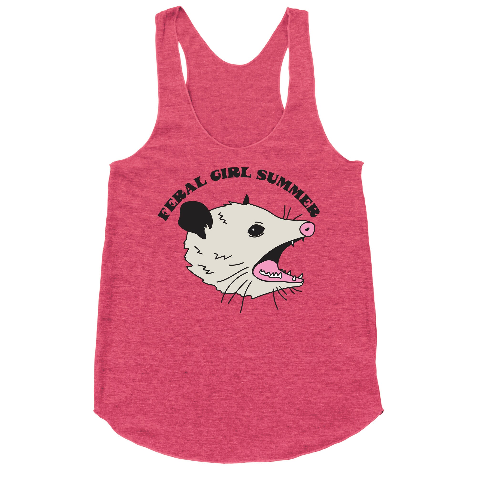 Feral Girl Summer Opossum Racerback Tank