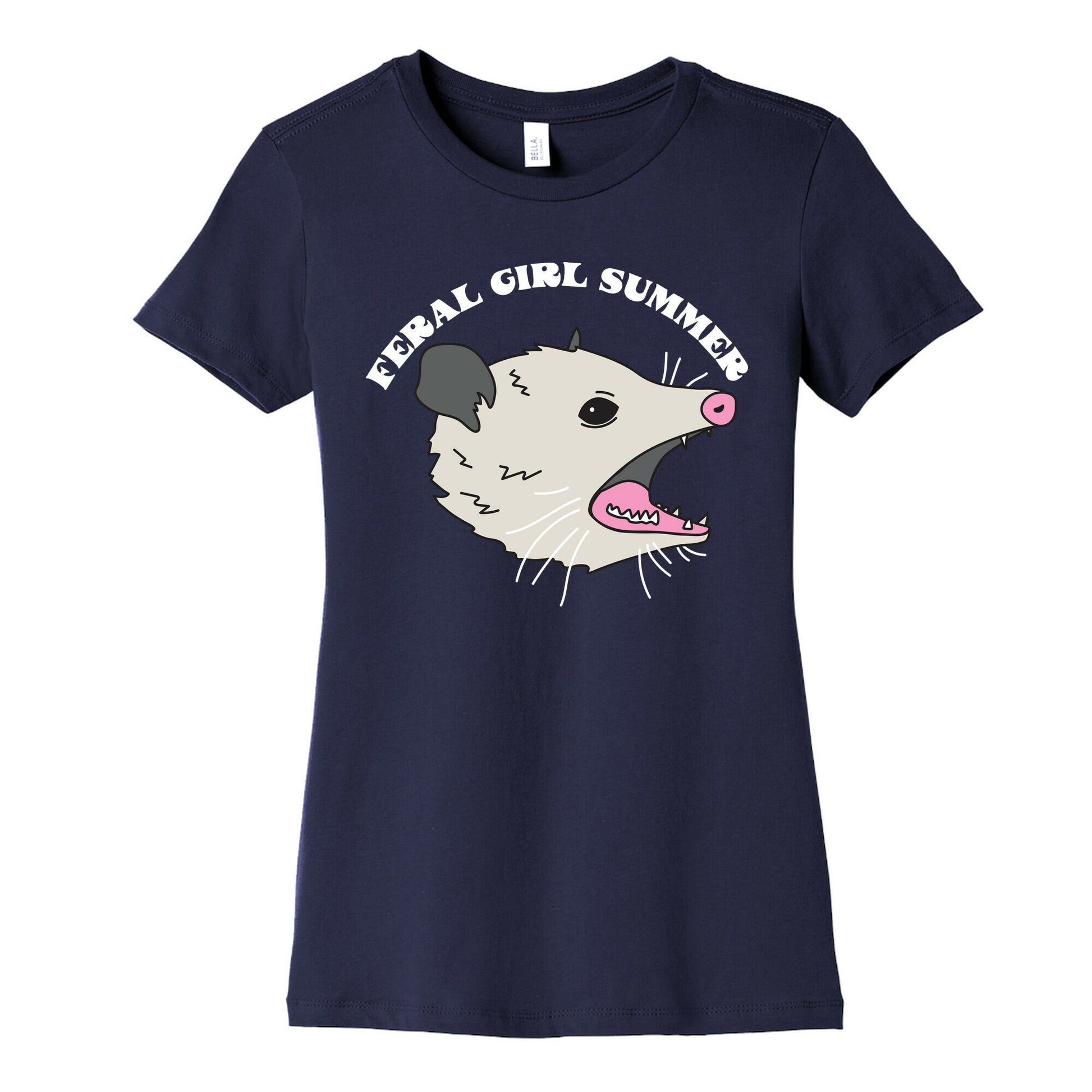 Feral Girl Summer Opossum Women's Cotton Tee