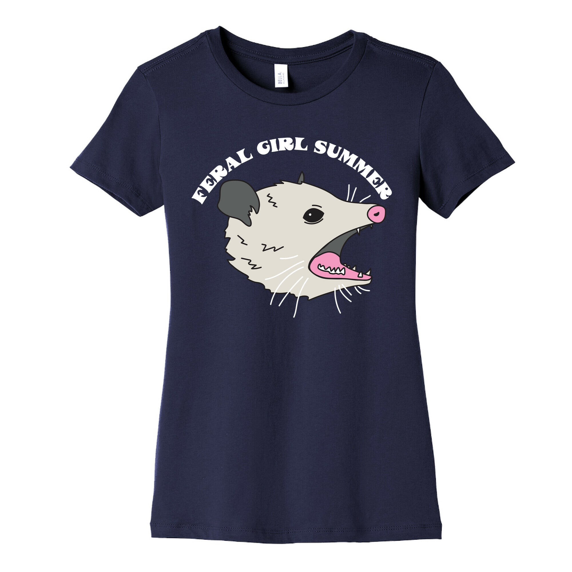 Feral Girl Summer Opossum Women's Cotton Tee