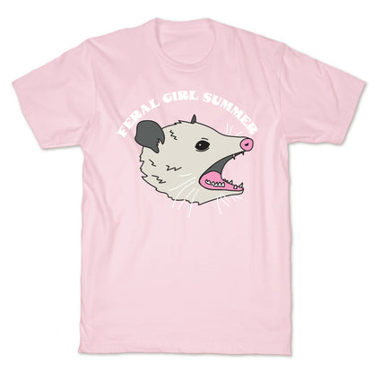 Feral Girl Summer Opossum T-Shirt