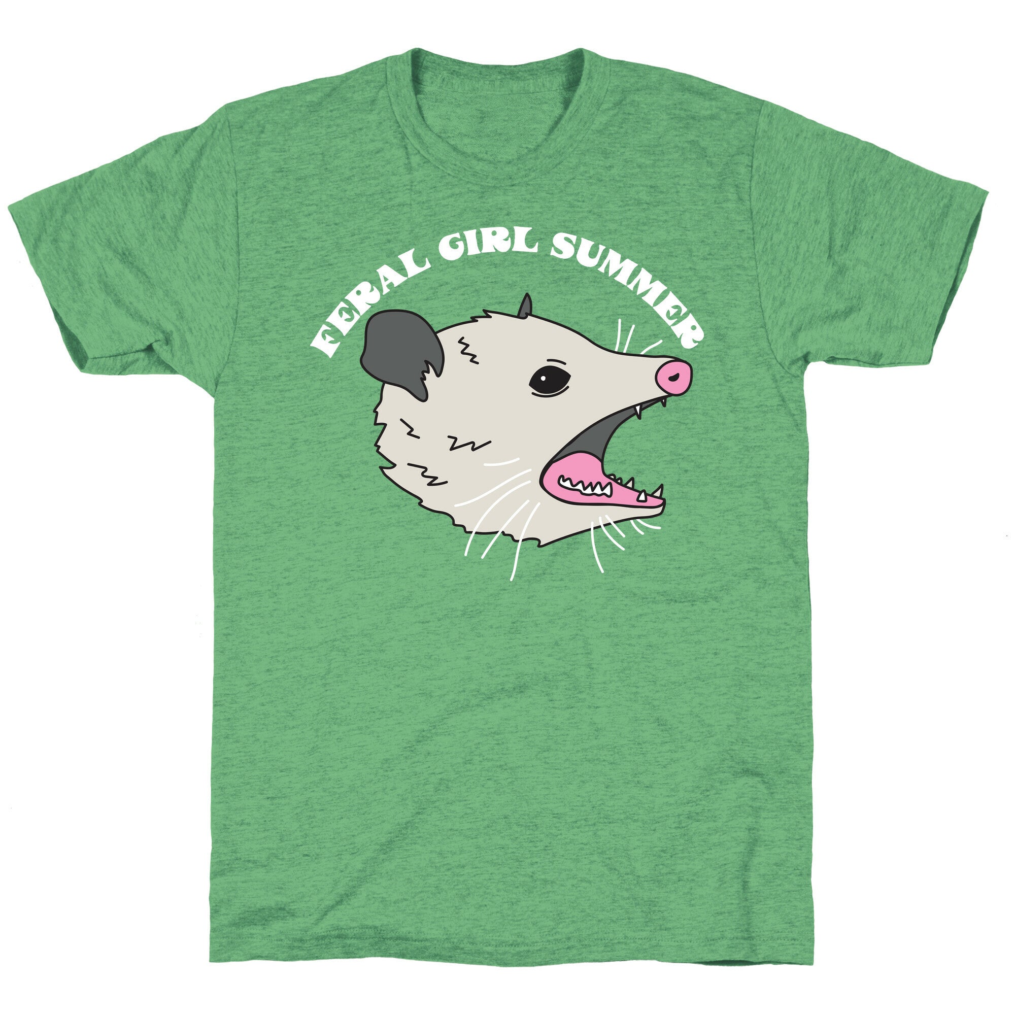Feral Girl Summer Opossum Unisex Triblend Tee