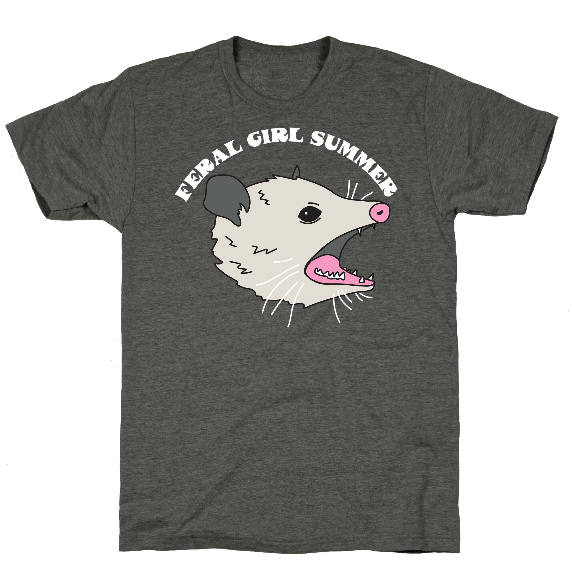Feral Girl Summer Opossum Unisex Triblend Tee