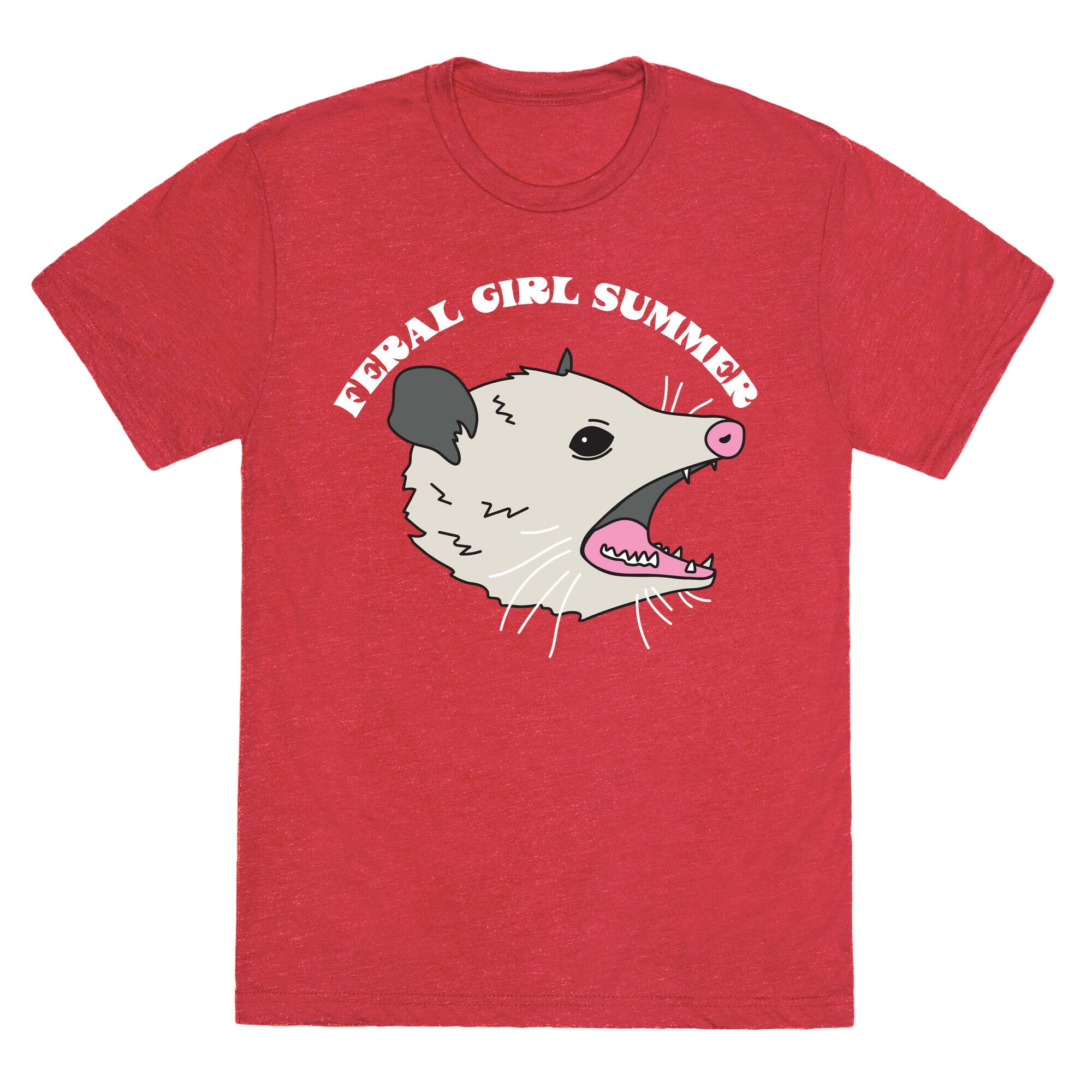 Feral Girl Summer Opossum Unisex Triblend Tee