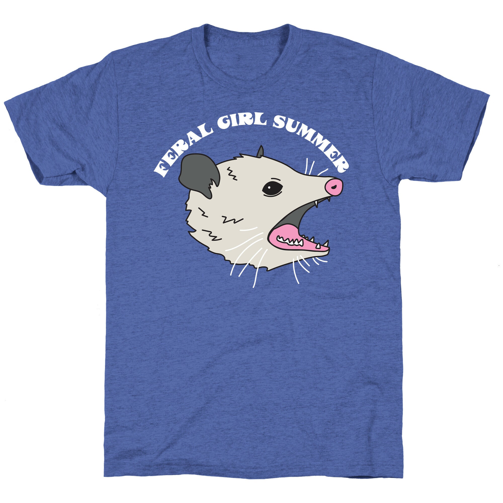 Feral Girl Summer Opossum Unisex Triblend Tee