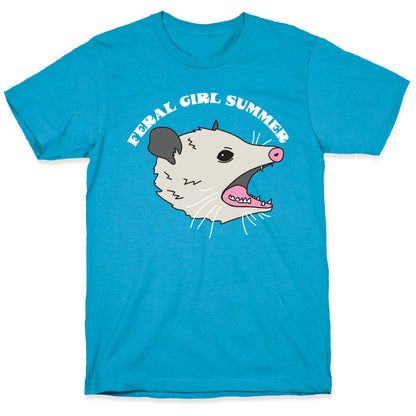 Feral Girl Summer Opossum Unisex Triblend Tee