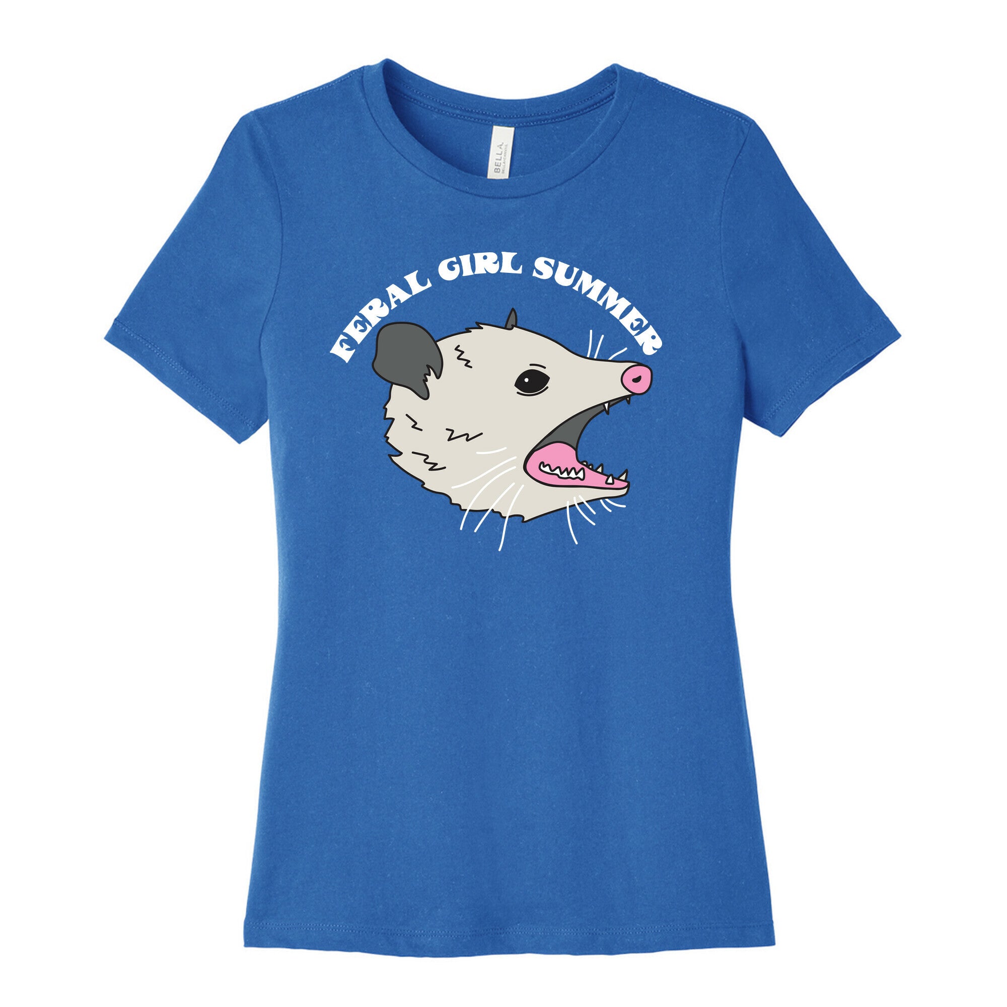 Feral Girl Summer Opossum Women's Cotton Tee