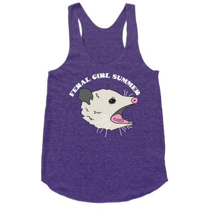 Feral Girl Summer Opossum Racerback Tank