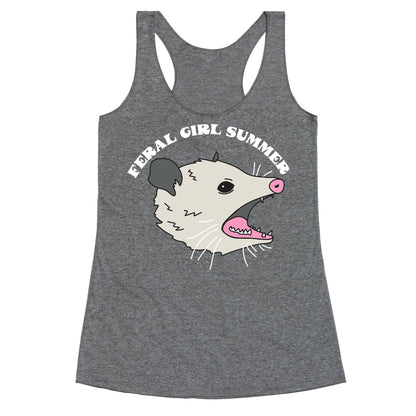 Feral Girl Summer Opossum Racerback Tank
