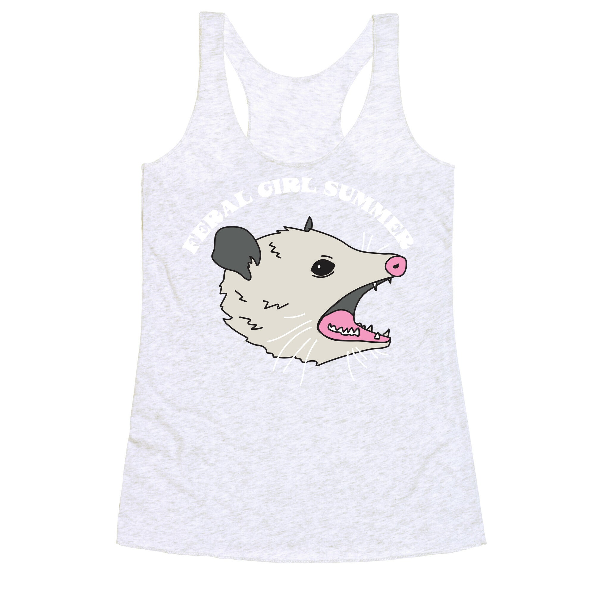 Feral Girl Summer Opossum Racerback Tank