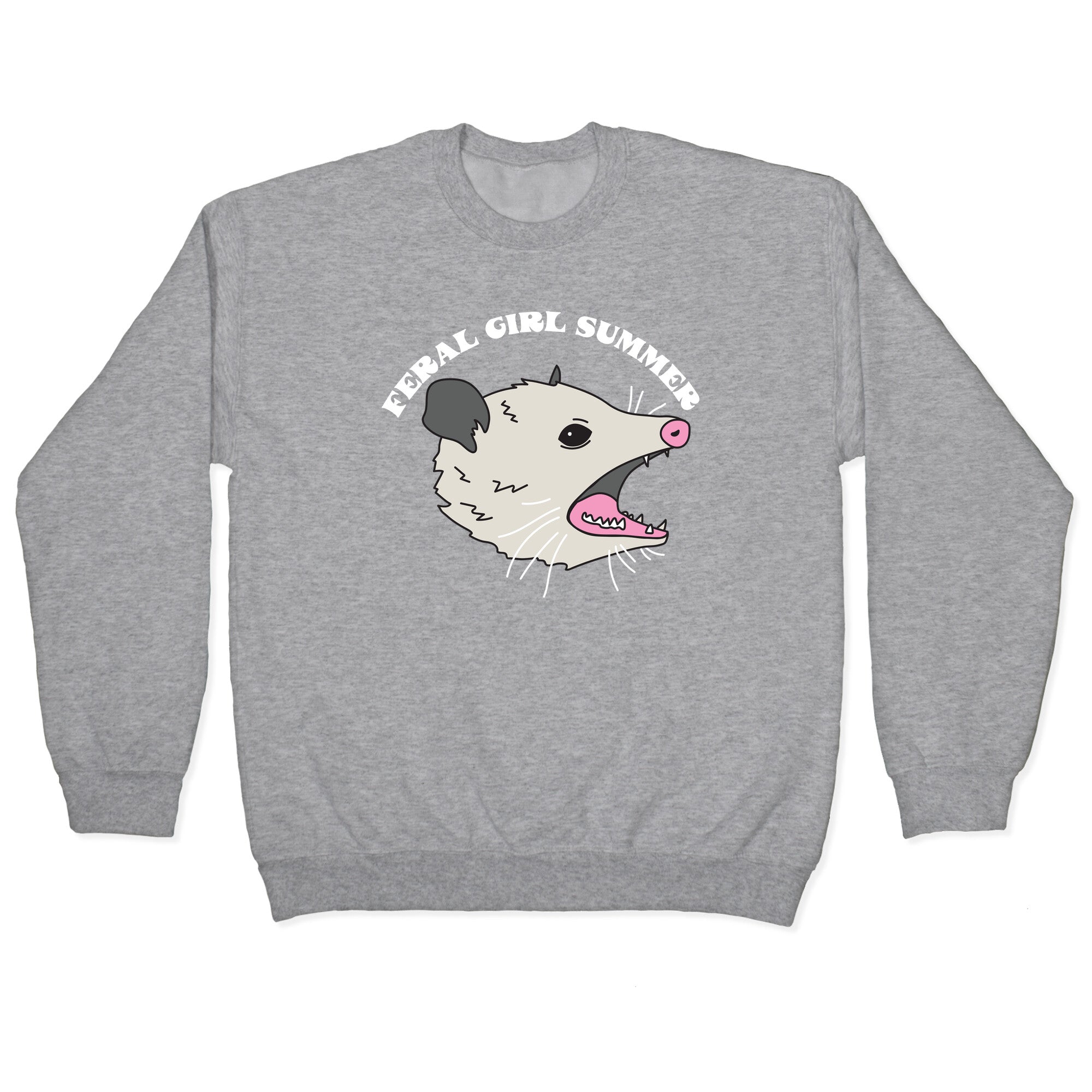 Feral Girl Summer Opossum Crewneck Sweatshirt