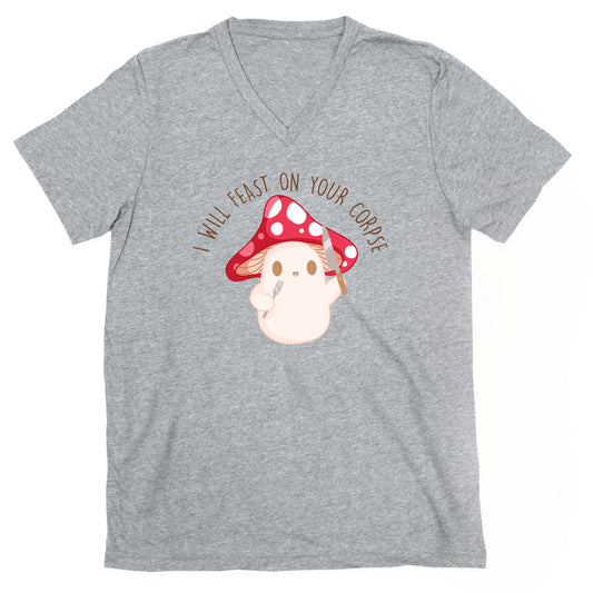 I Will Feast On Your Corpse Mushroom V-Neck