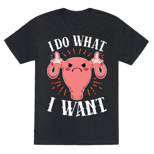 I Do What I Want Uterus Unisex Triblend Tee