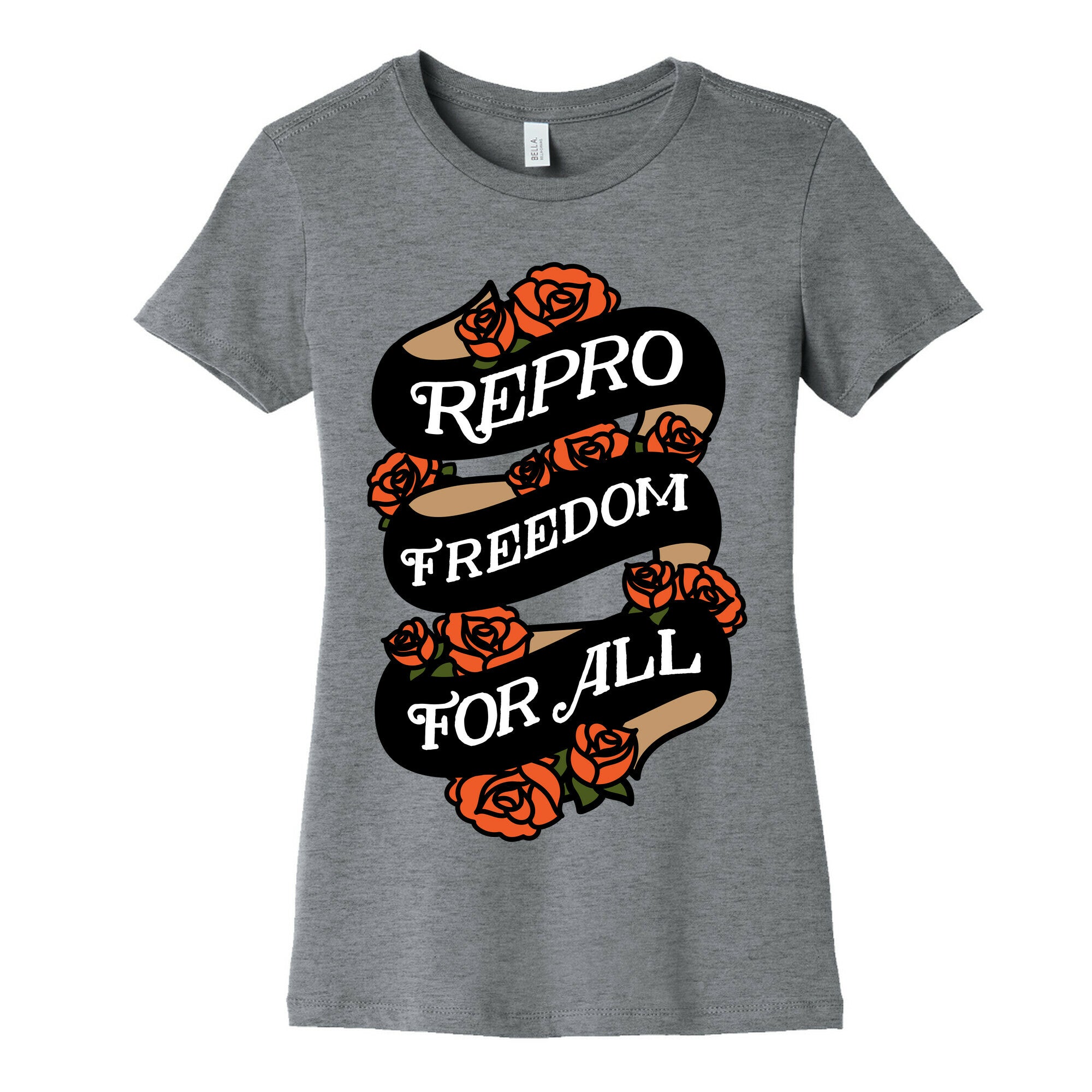 Repro Freedom For All Roses and Ribbon Women's Cotton Tee