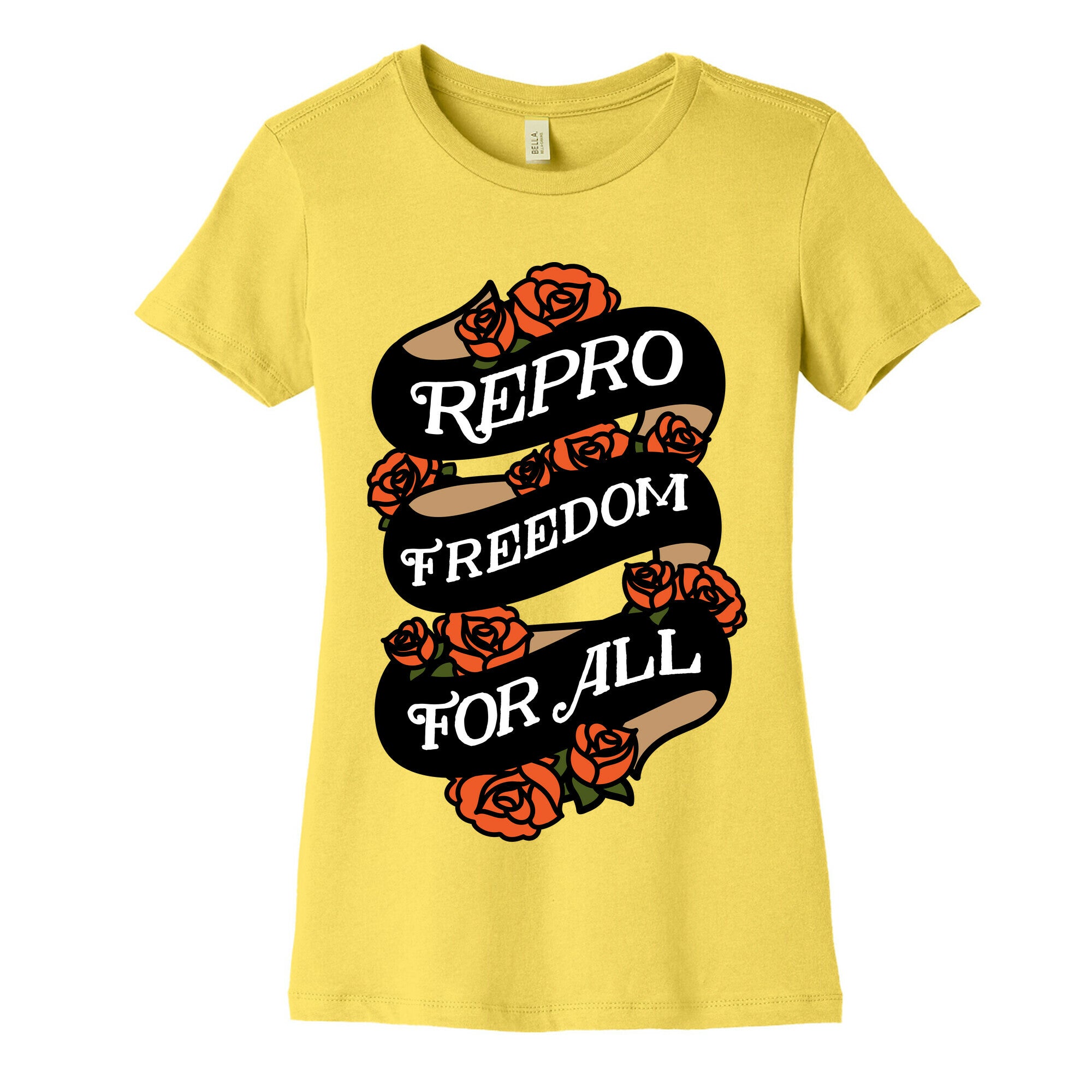 Repro Freedom For All Roses and Ribbon Women's Cotton Tee