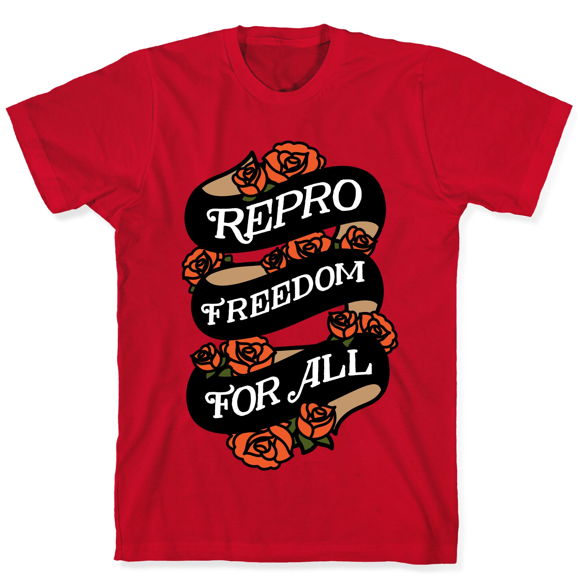 Repro Freedom For All Roses and Ribbon T-Shirt
