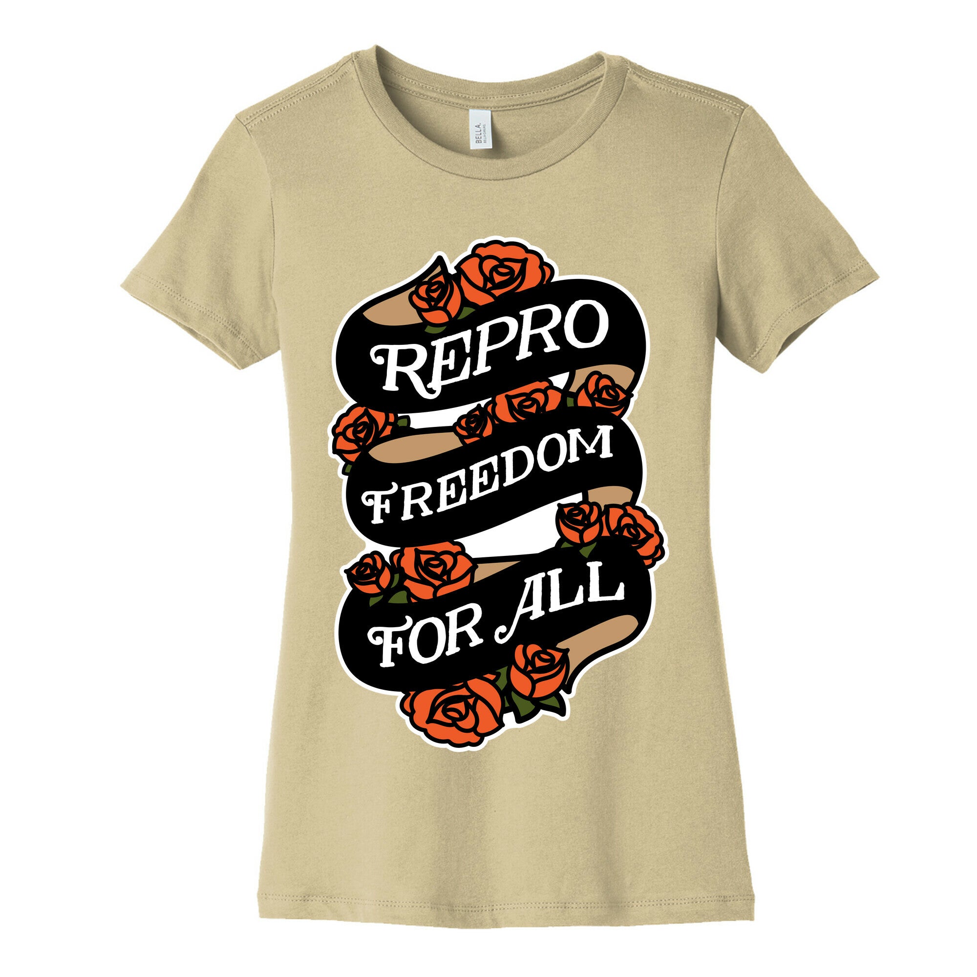 Repro Freedom For All Roses and Ribbon Women's Cotton Tee