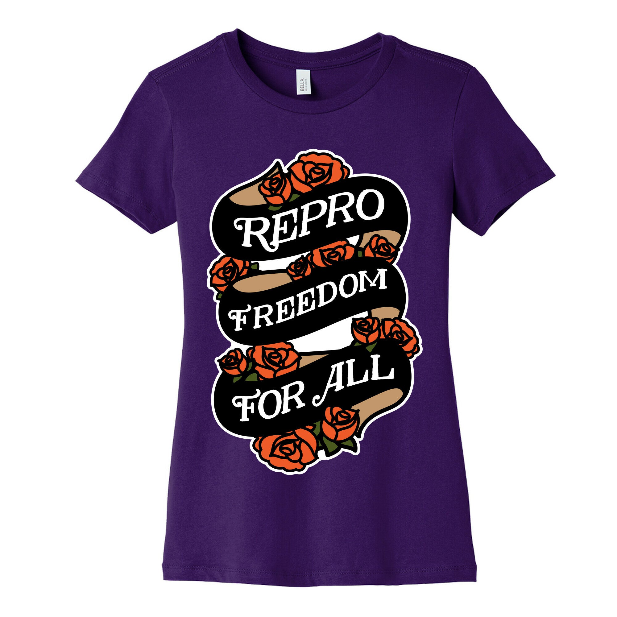 Repro Freedom For All Roses and Ribbon Women's Cotton Tee