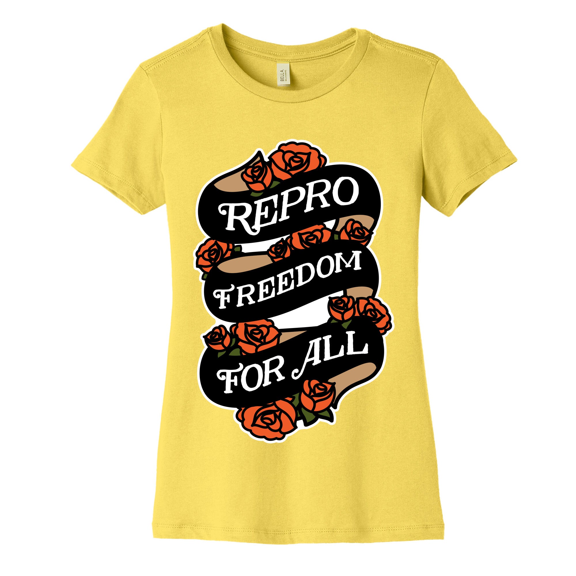 Repro Freedom For All Roses and Ribbon Women's Cotton Tee