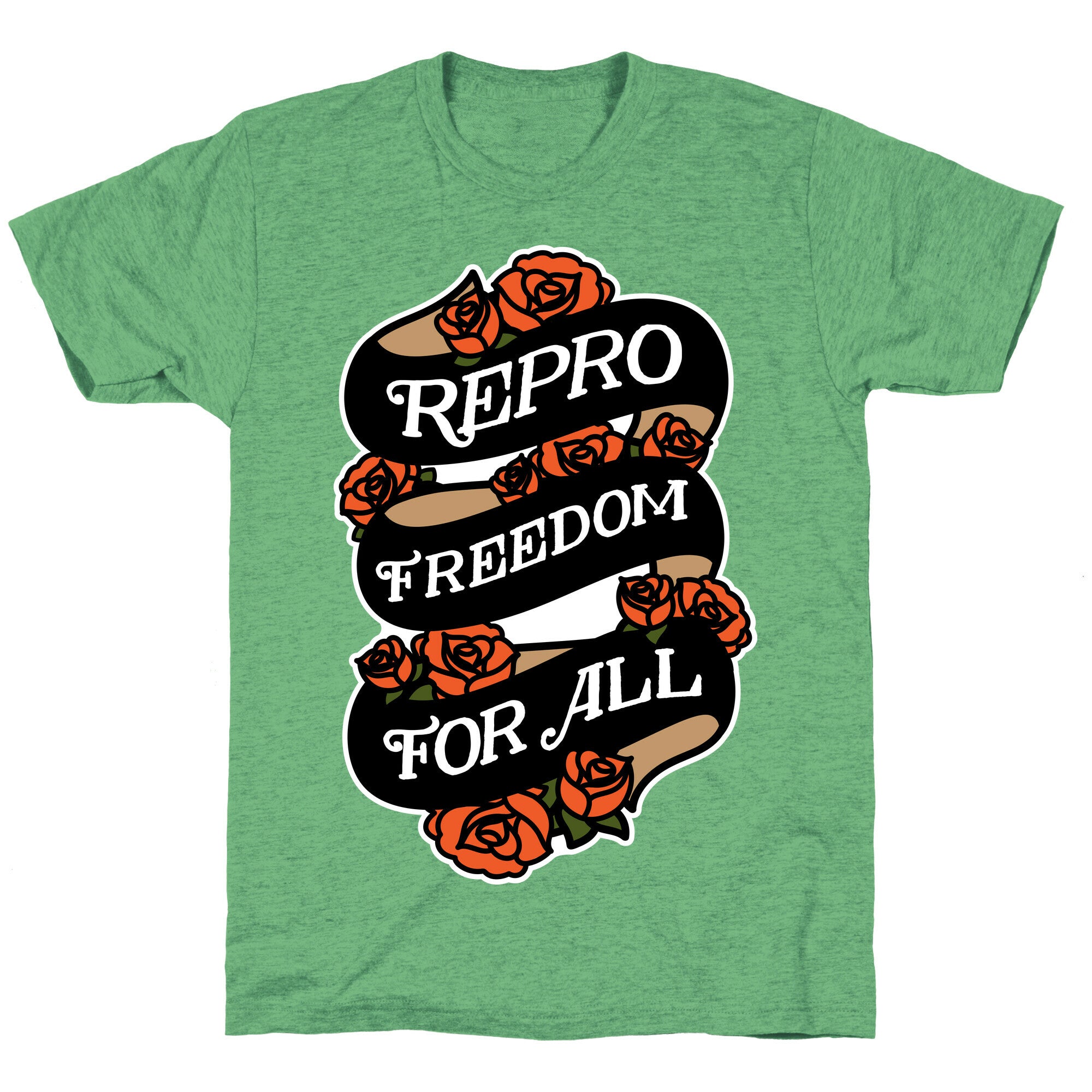 Repro Freedom For All Roses and Ribbon Unisex Triblend Tee