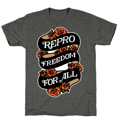 Repro Freedom For All Roses and Ribbon Unisex Triblend Tee