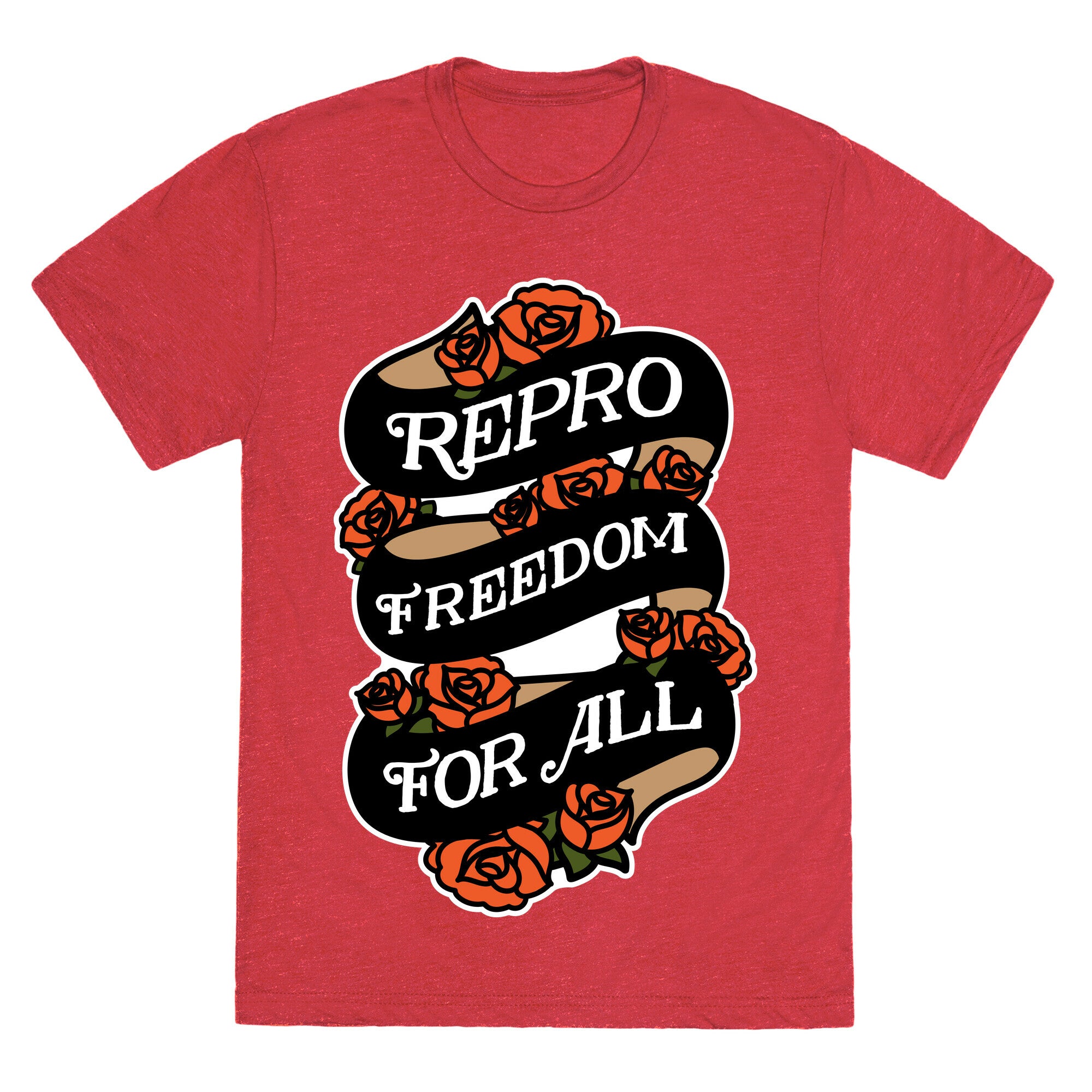 Repro Freedom For All Roses and Ribbon Unisex Triblend Tee
