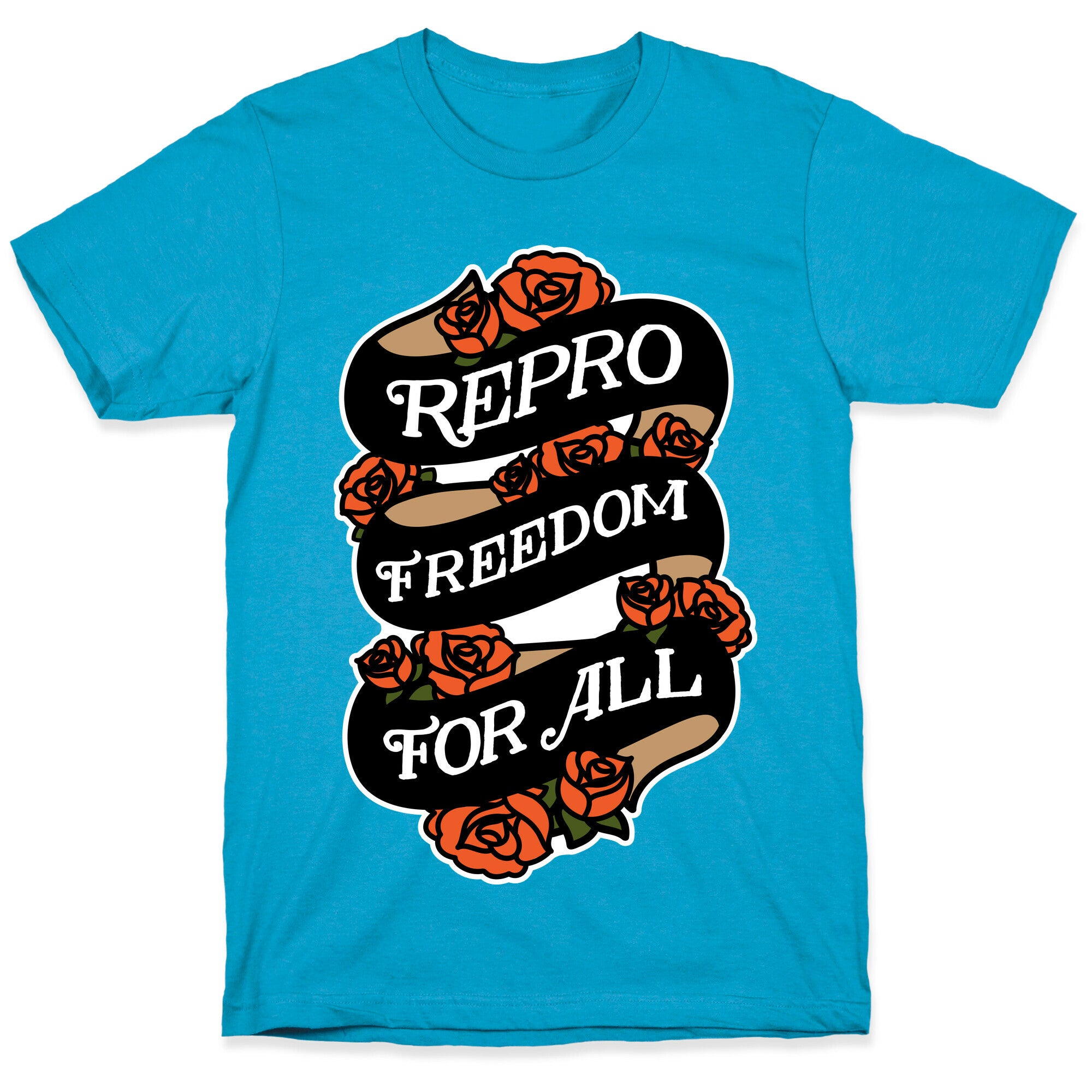 Repro Freedom For All Roses and Ribbon Unisex Triblend Tee