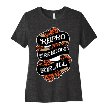 Repro Freedom For All Roses and Ribbon Women's Cotton Tee