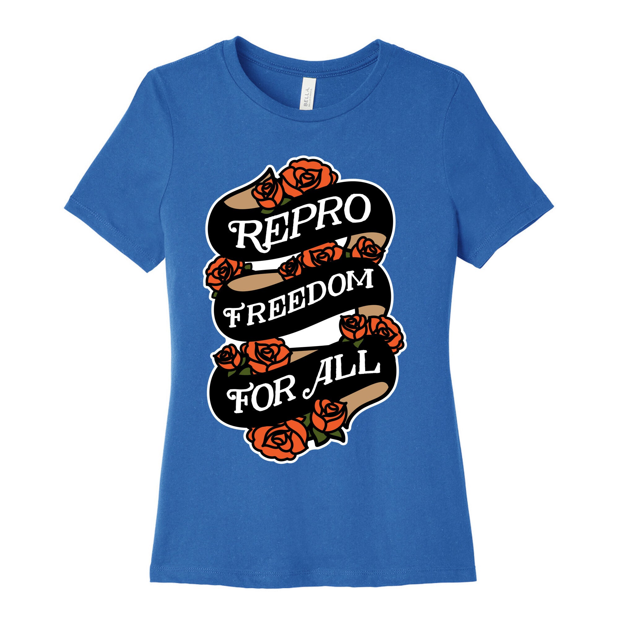 Repro Freedom For All Roses and Ribbon Women's Cotton Tee