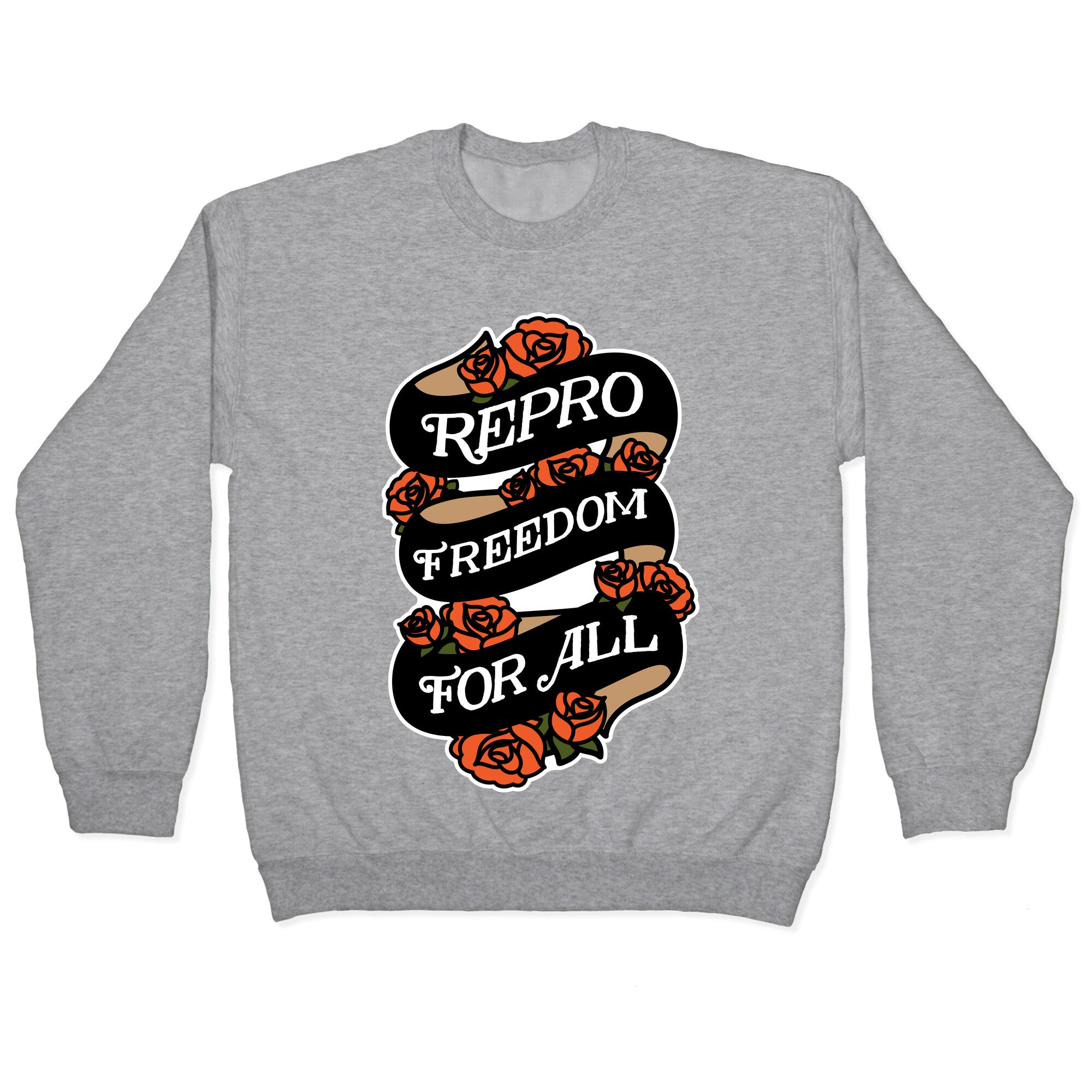 Repro Freedom For All Roses and Ribbon Crewneck Sweatshirt