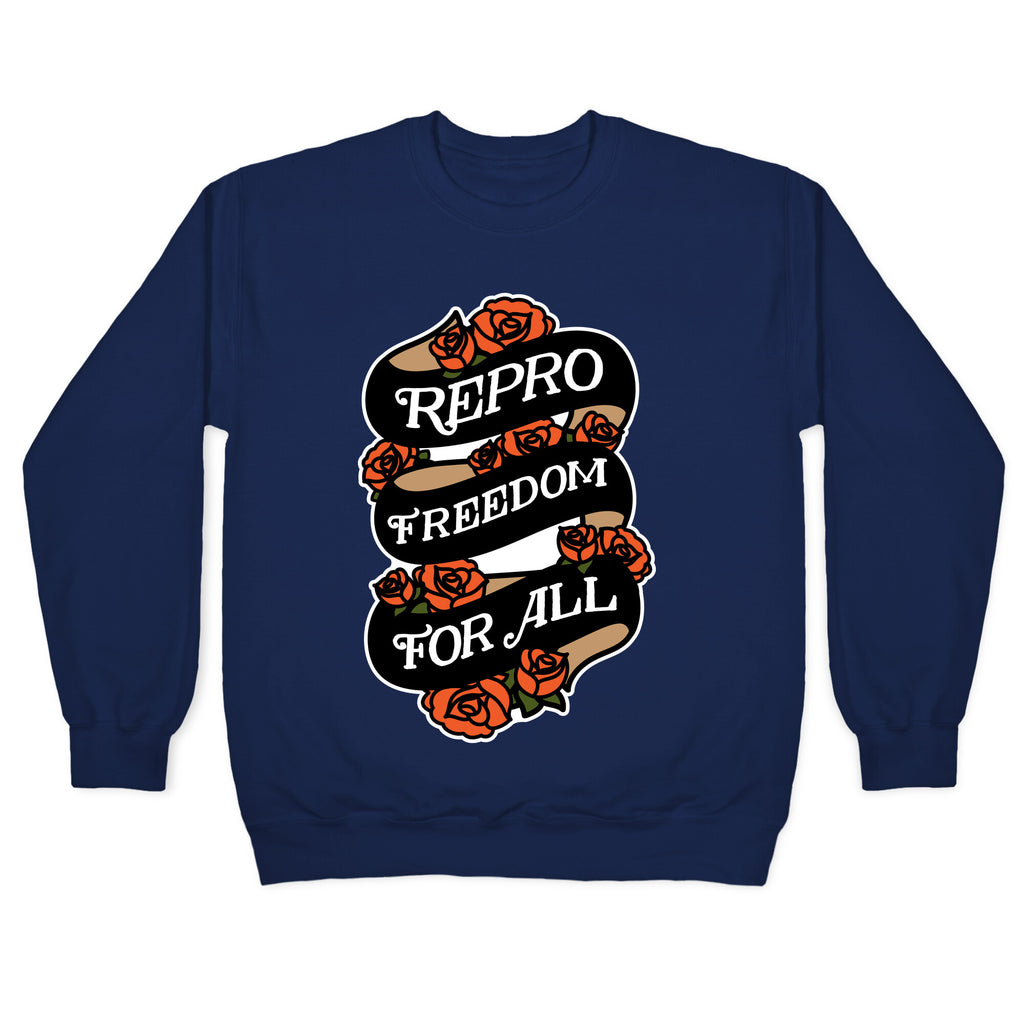 Repro Freedom For All Roses and Ribbon Crewneck Sweatshirt
