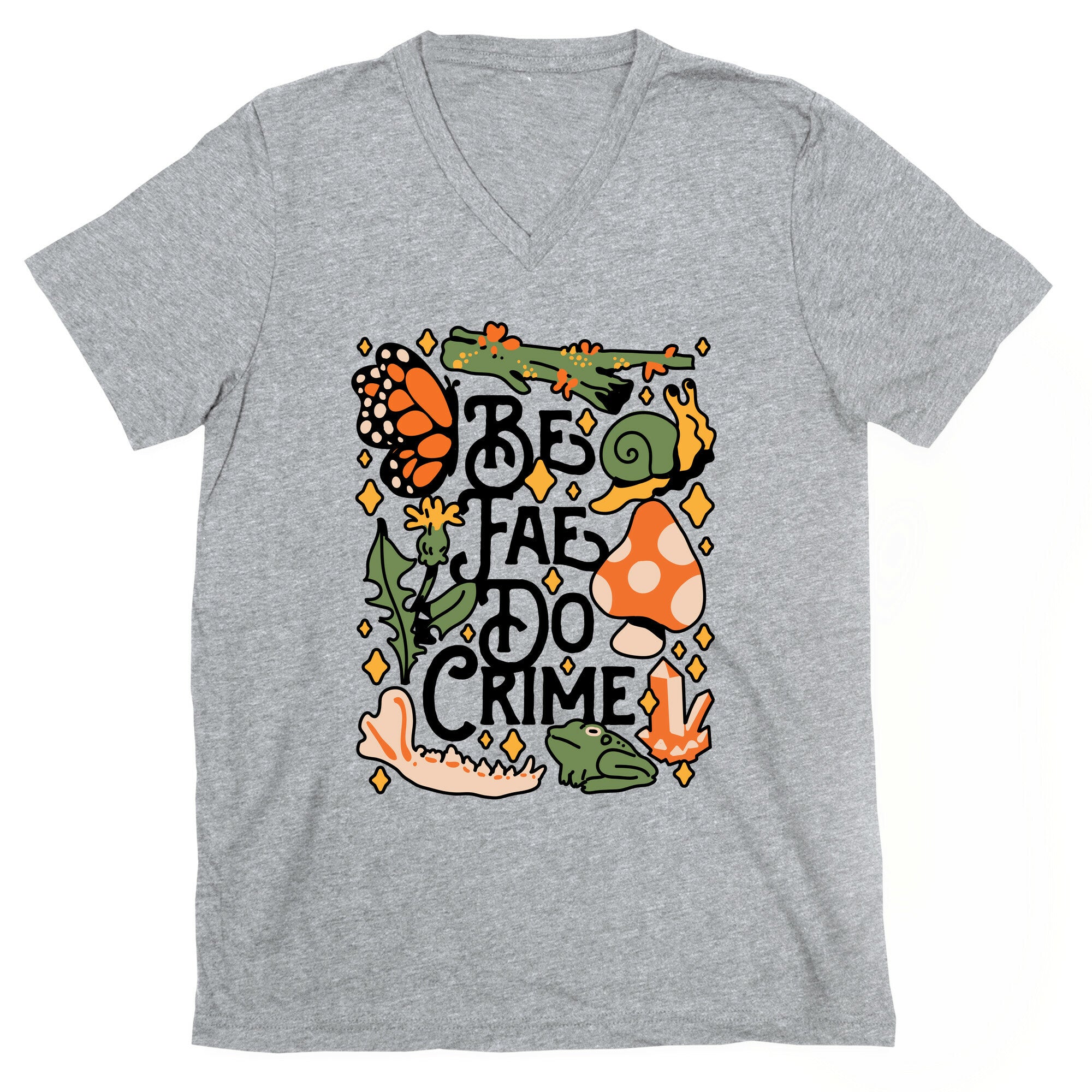 Be Fae Do Crime  V-Neck