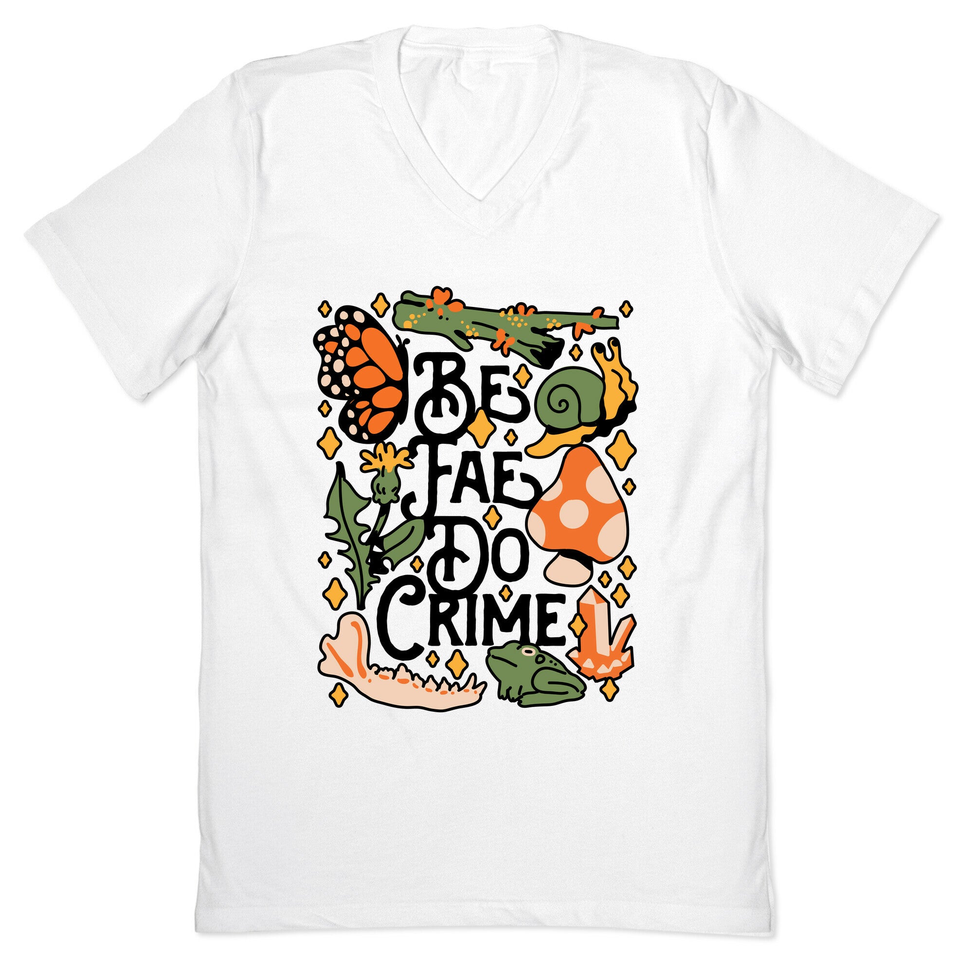Be Fae Do Crime  V-Neck