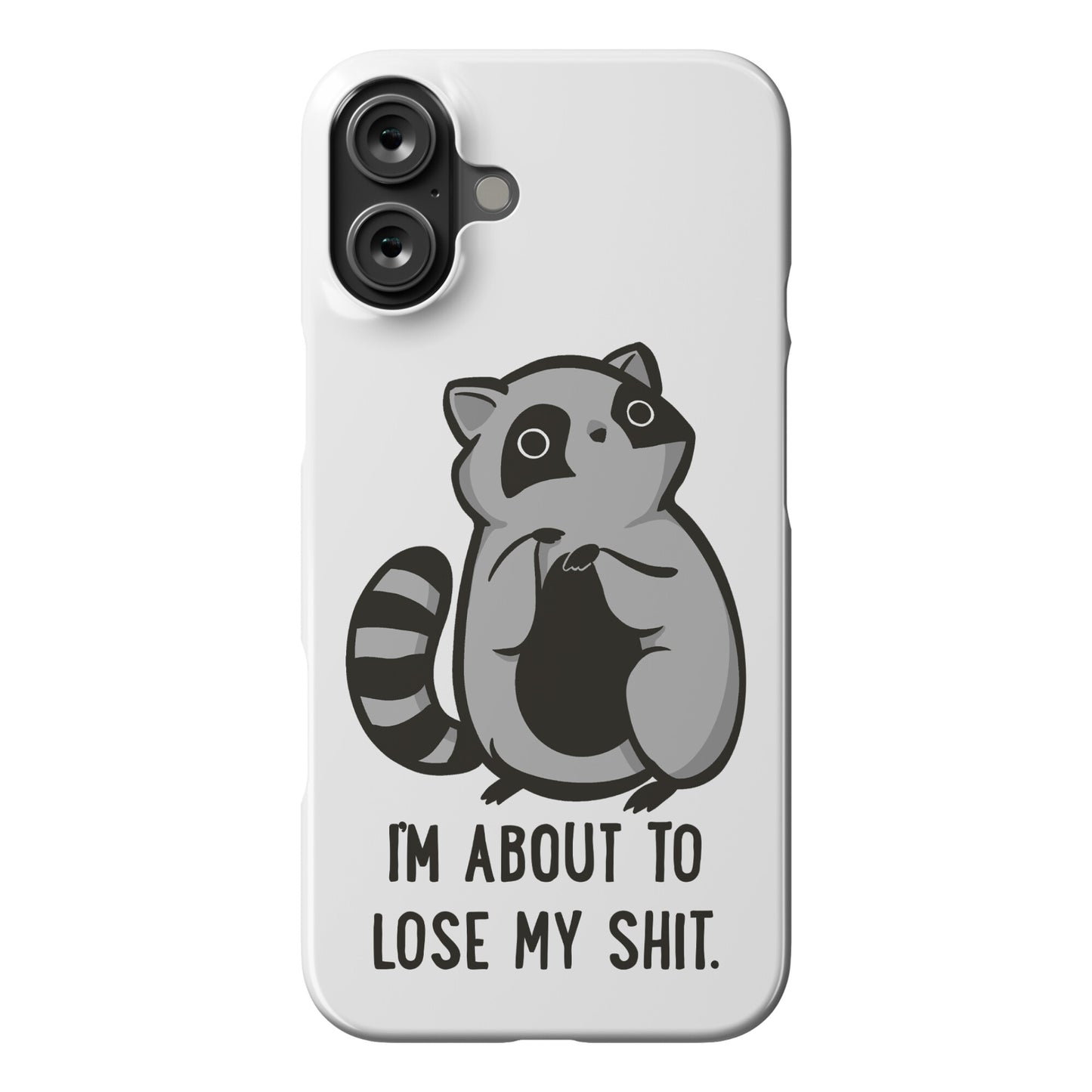 I'm About To Lose My Shit Raccoon Phone Case