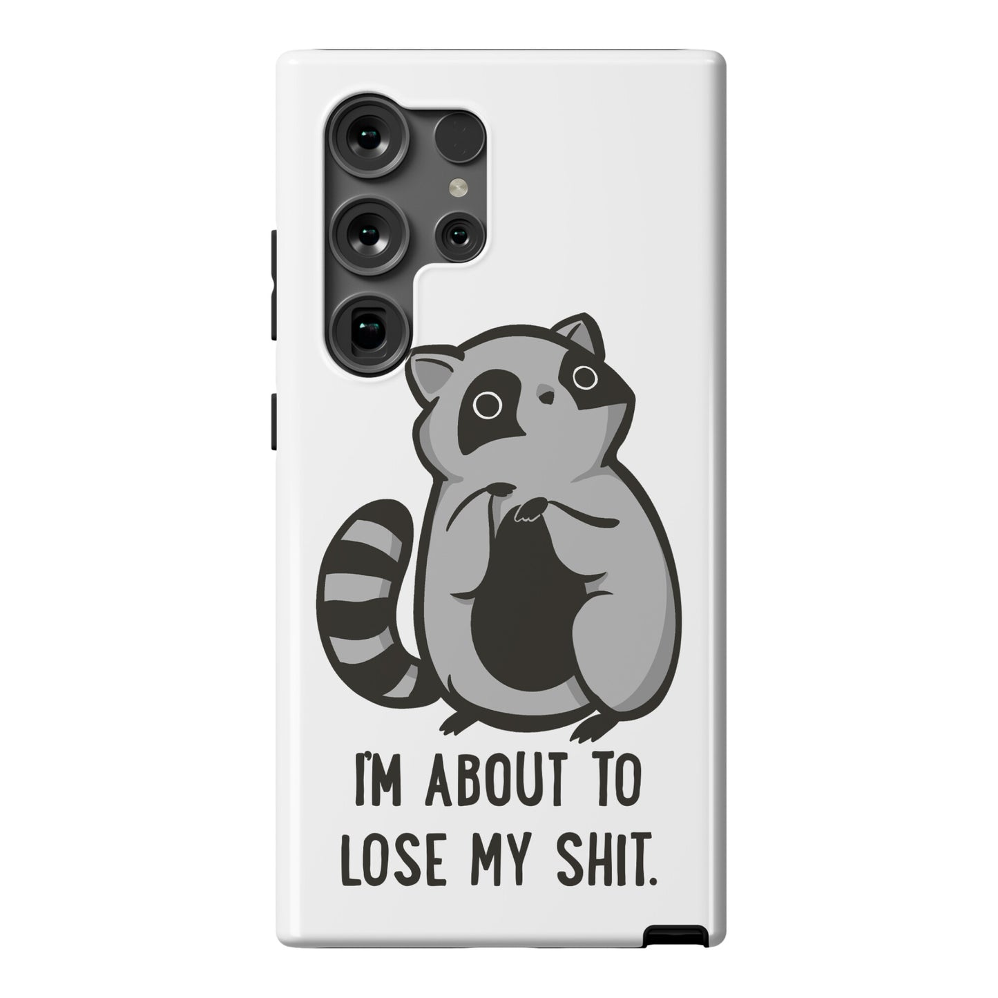 I'm About To Lose My Shit Raccoon Phone Case