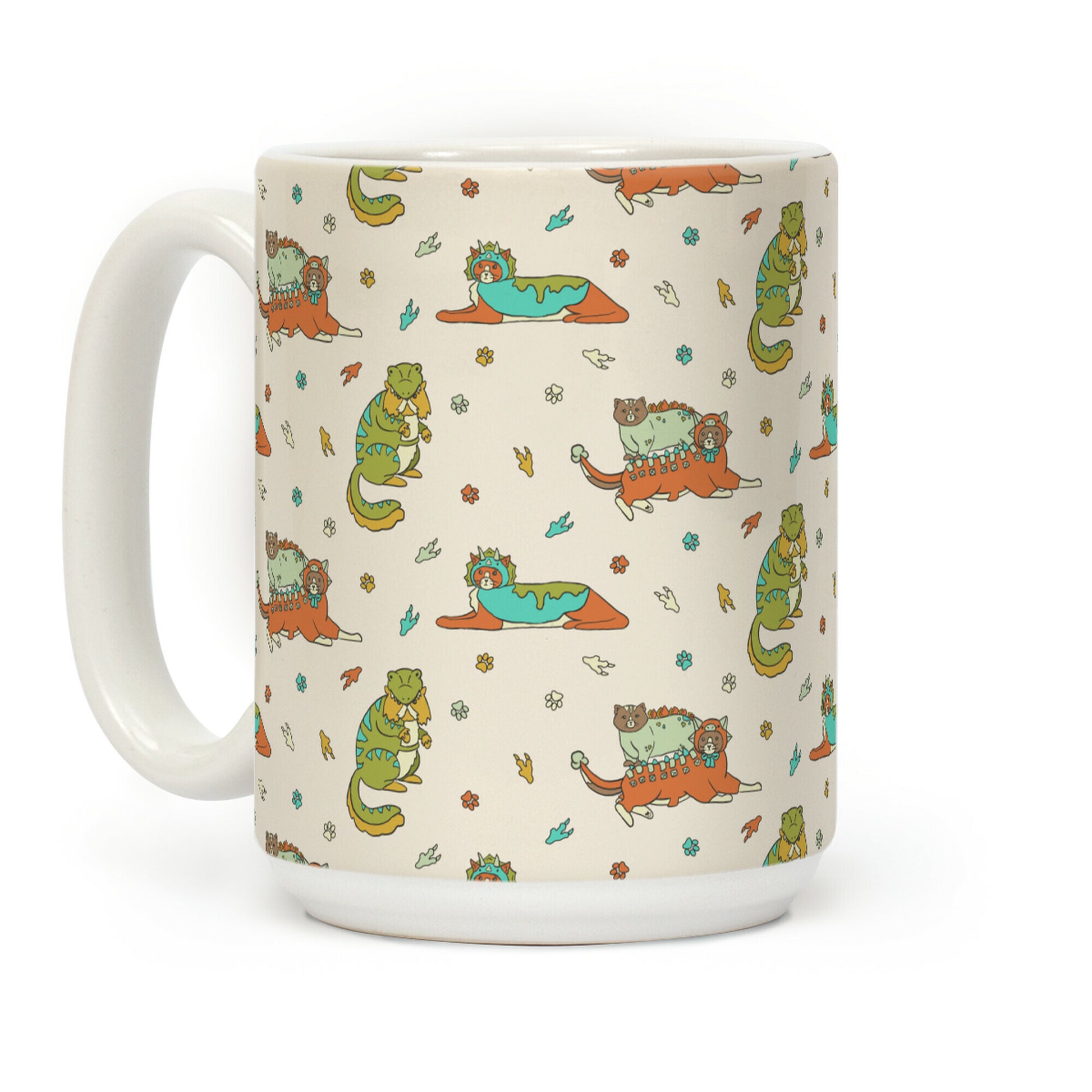 Cats Wearing Dinosaur Costumes Coffee Mug