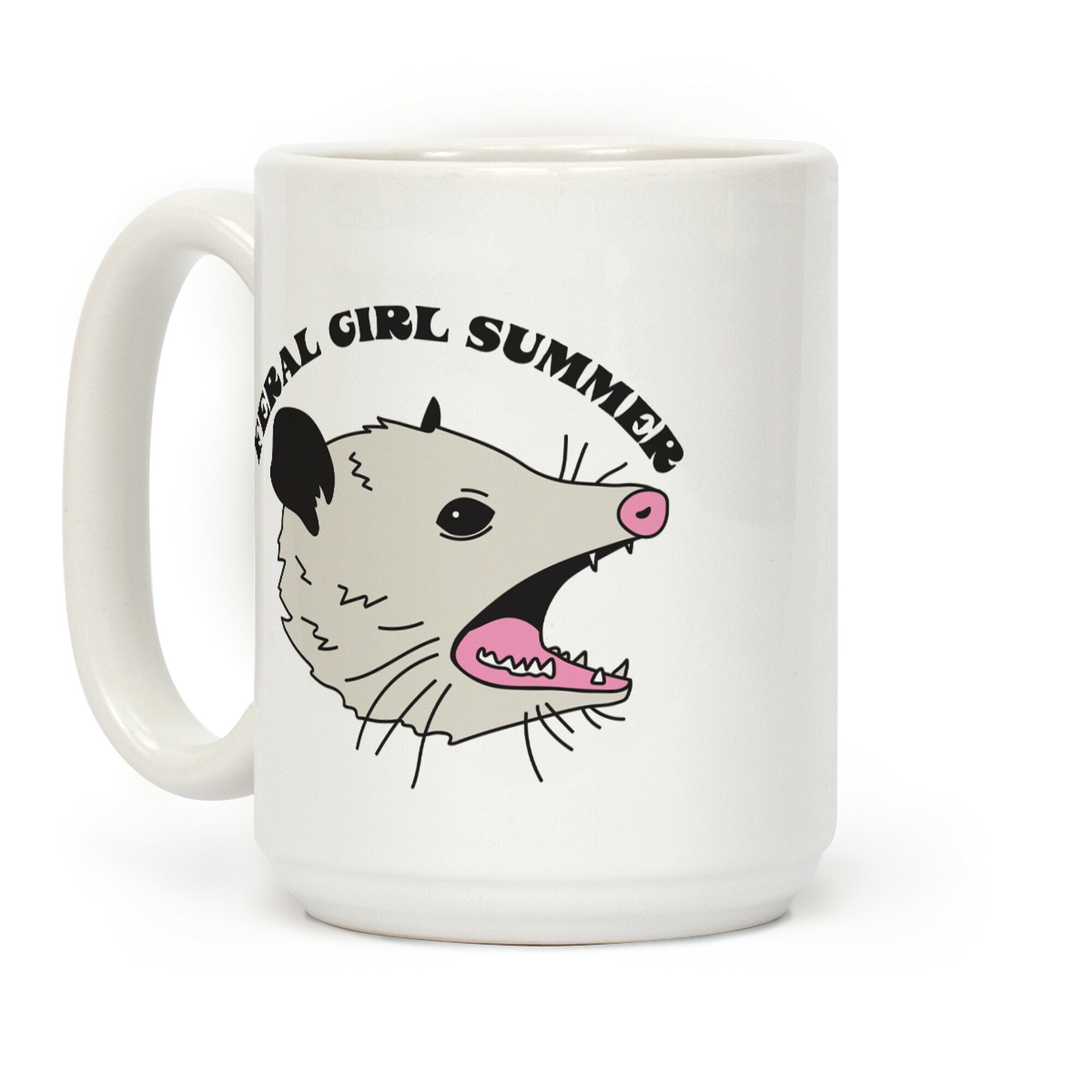 Feral Girl Summer Opossum Coffee Mug