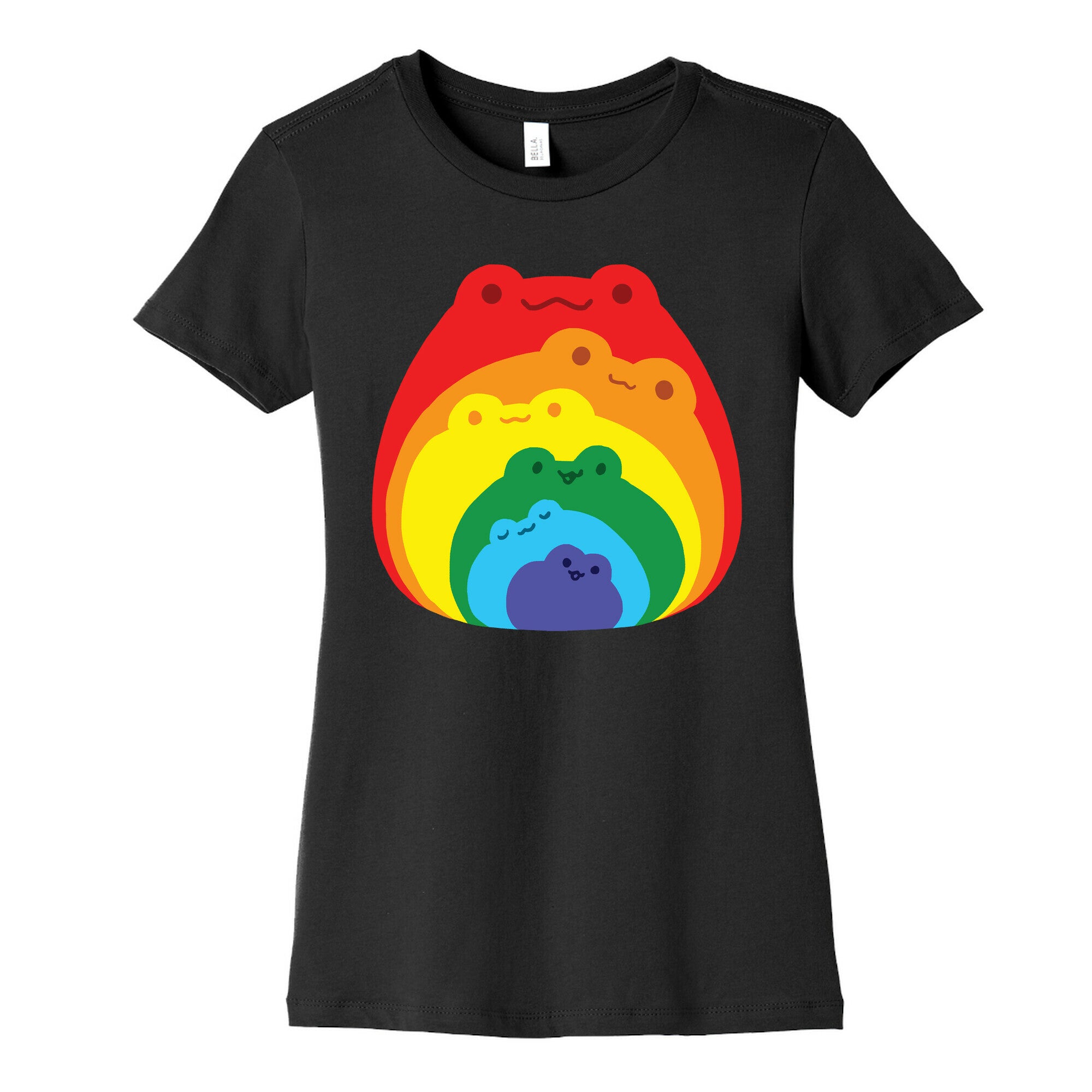 Frogs In Frogs In Frogs Rainbow Women's Cotton Tee