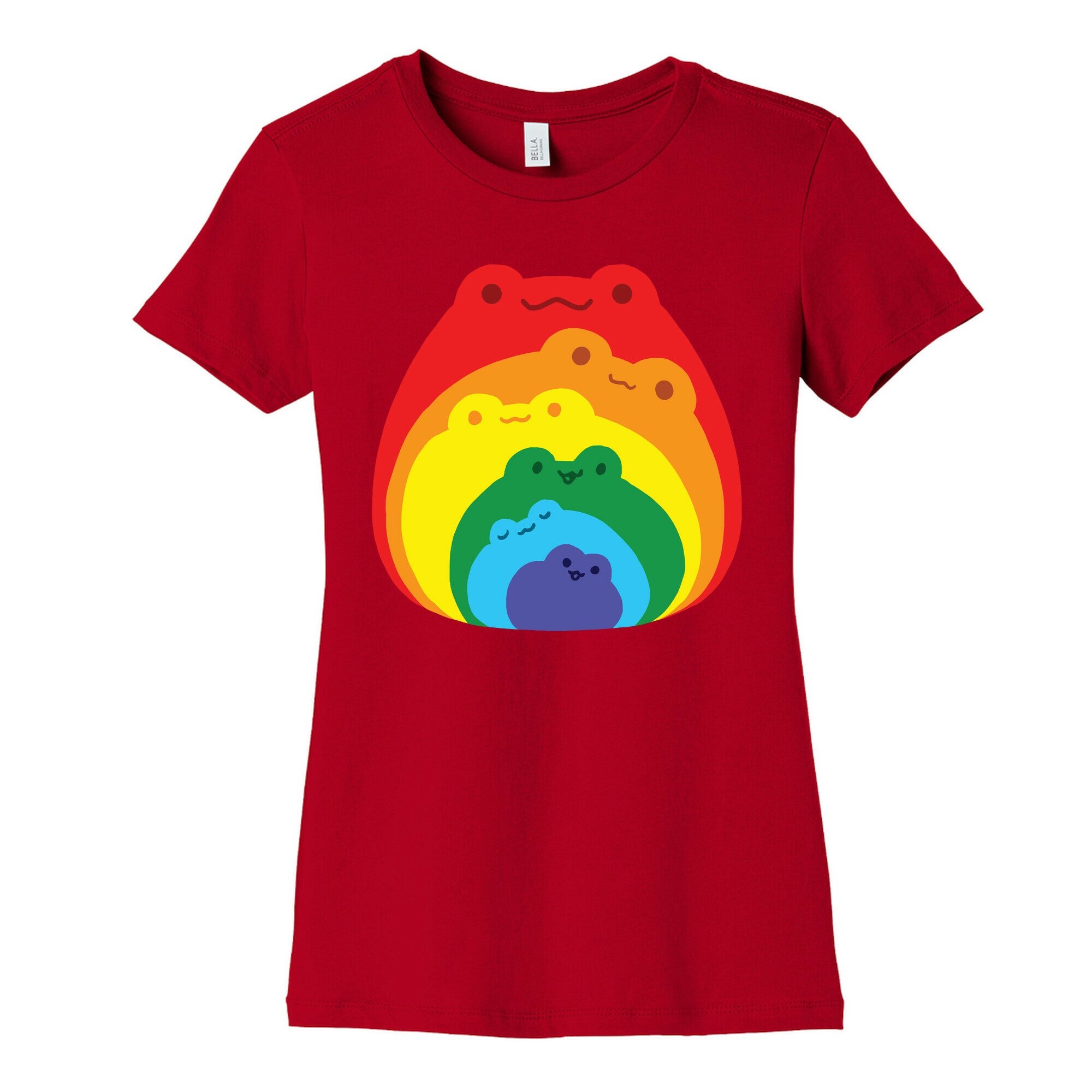 Frogs In Frogs In Frogs Rainbow Women's Cotton Tee