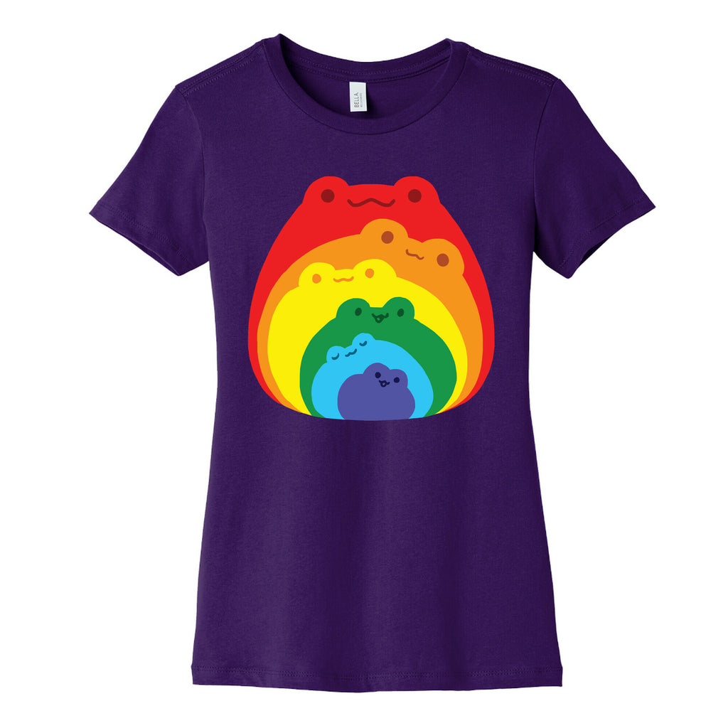 Frogs In Frogs In Frogs Rainbow Women's Cotton Tee