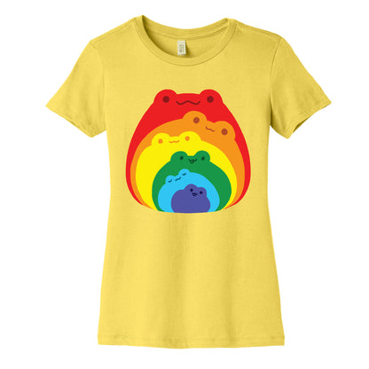 Frogs In Frogs In Frogs Rainbow Women's Cotton Tee