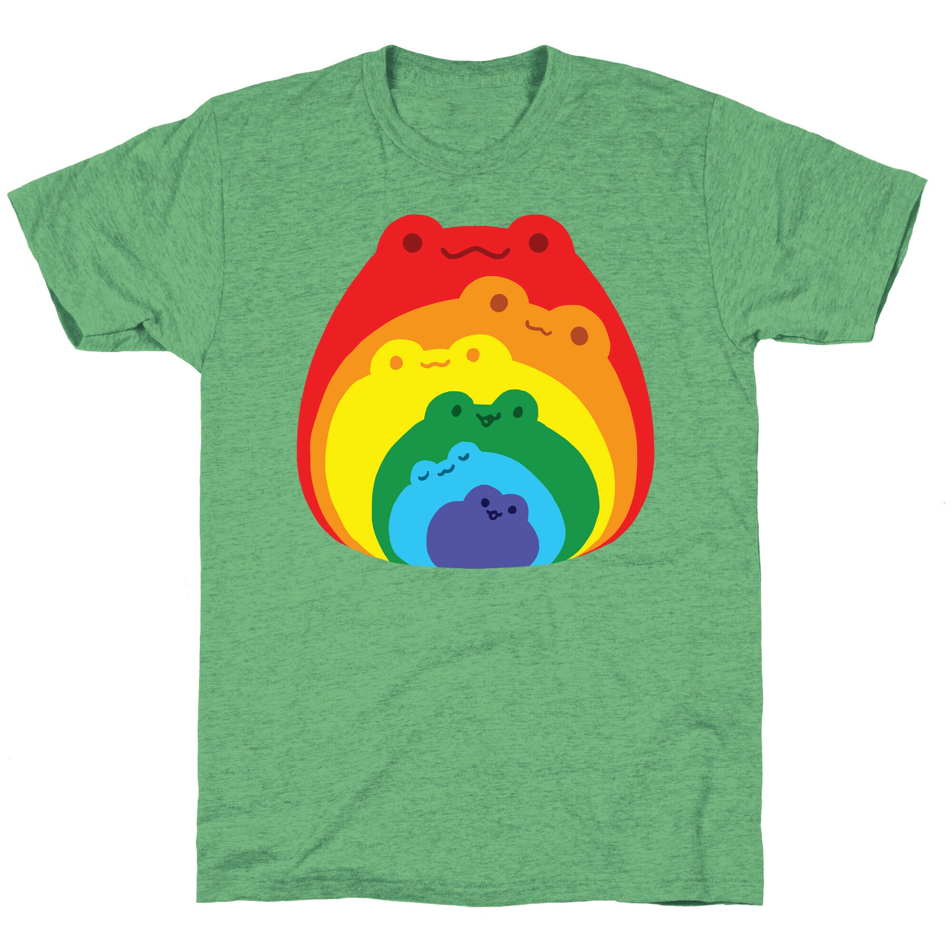 Frogs In Frogs In Frogs Rainbow Unisex Triblend Tee