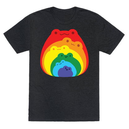Frogs In Frogs In Frogs Rainbow Unisex Triblend Tee