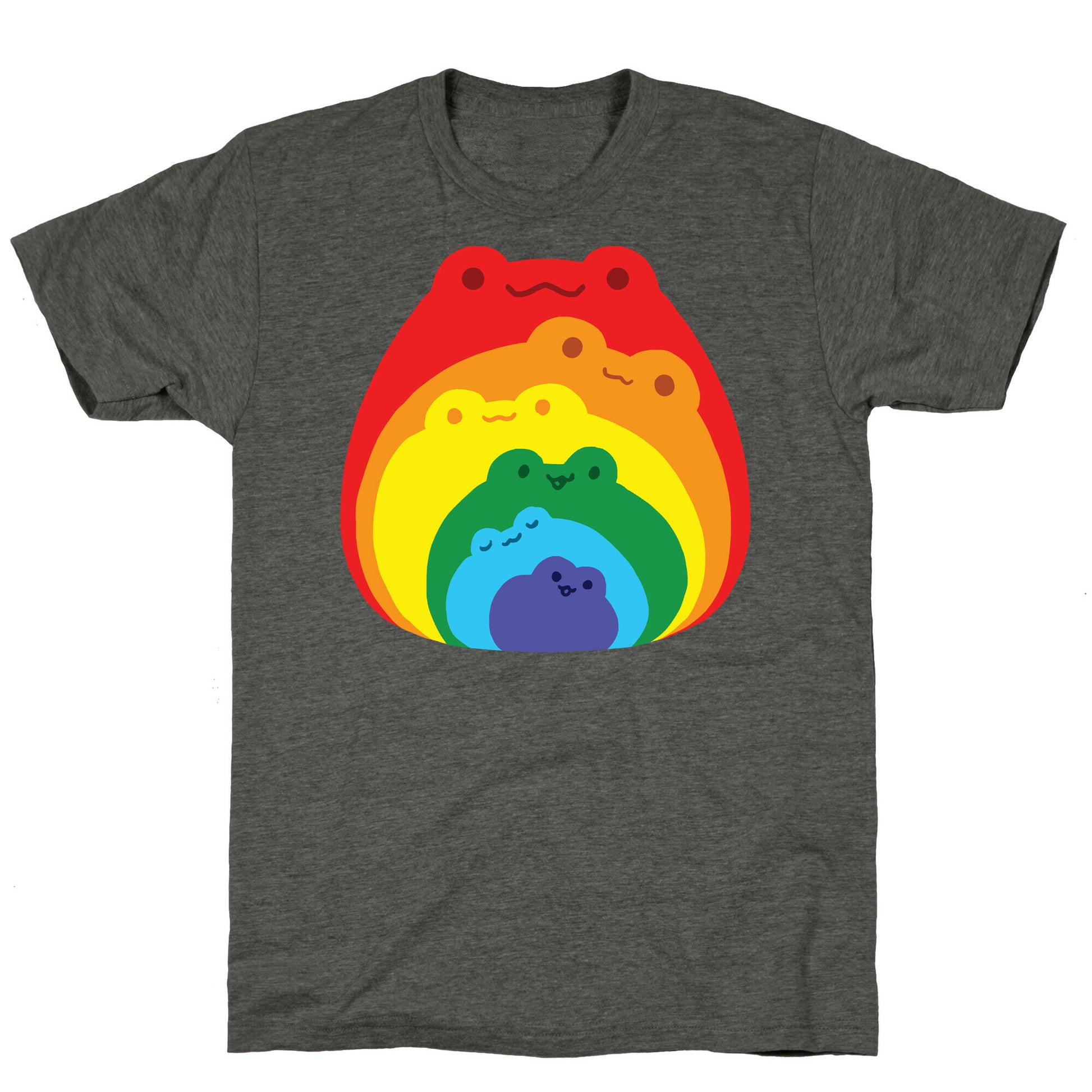 Frogs In Frogs In Frogs Rainbow Unisex Triblend Tee