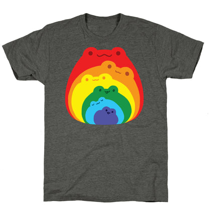 Frogs In Frogs In Frogs Rainbow Unisex Triblend Tee